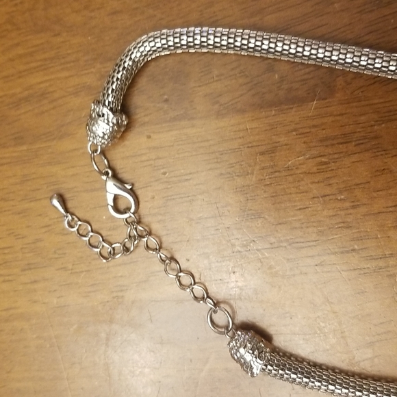 Big chunky silver statement necklace - Picture 4 of 7